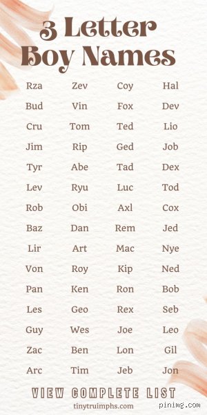 Less is Absolutely More: The Ultimate Guide to Sharp and Punchy 3 Letter Boy Names That Pack a Punch