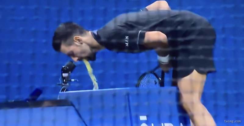 Why was Djokovic throwing up?