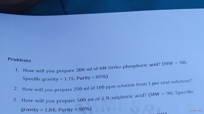 How Will You Prepare 250 mL of 100 PPM Solution from 1% Solution Step by Step