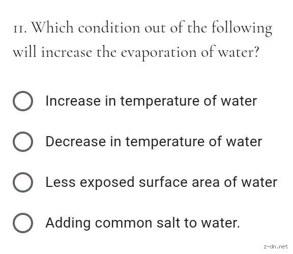 The Invisible Escape: Which Conditions Will Increase the Evaporation of Water Right Now?