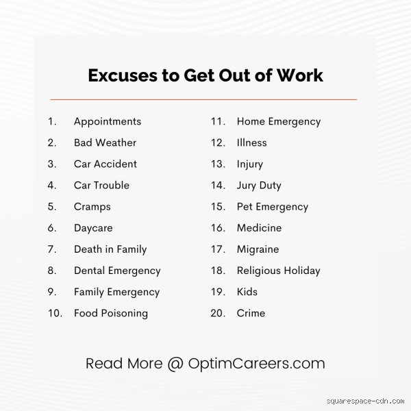 The Art of the Absence: What Is a Good Excuse to Call in Sick Without Burning Bridges?