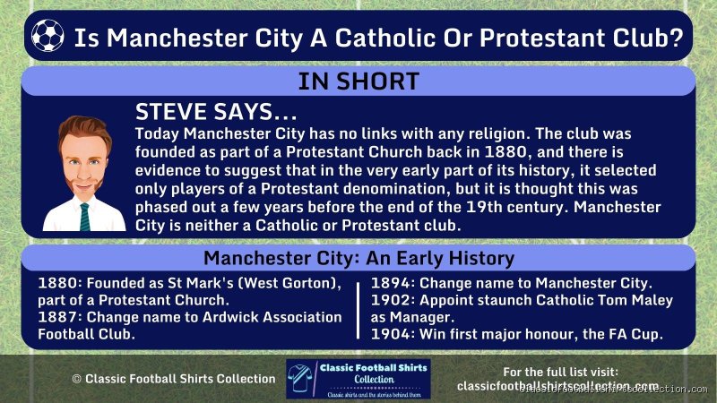 Are Manchester City Catholic or Protestant?