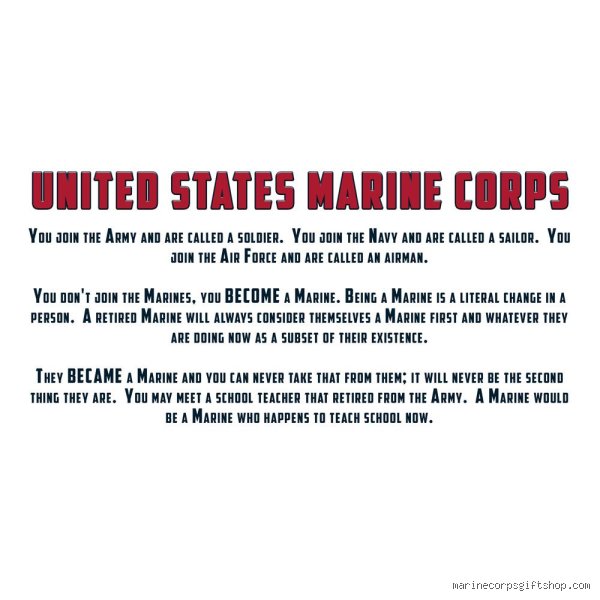 What do Marines always say?