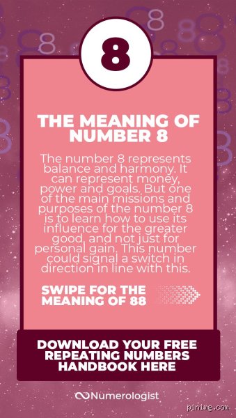 What does the number 8 mean on Instagram?