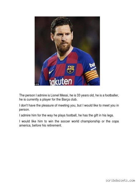 Who does Messi admire?
