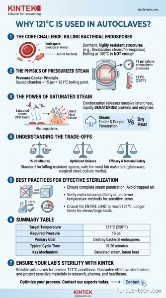Why 121 C for autoclave sterilization remains the gold standard of modern microbiology