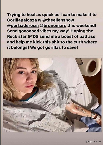 What is Miley Cyrus diagnosed with?