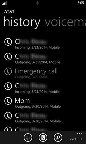 Why doesn't 911 show up in my call history?