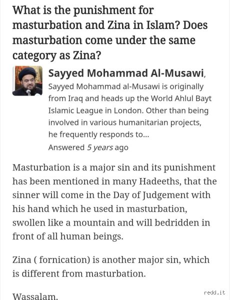 Is mastubation a forgivable sin in Islam?