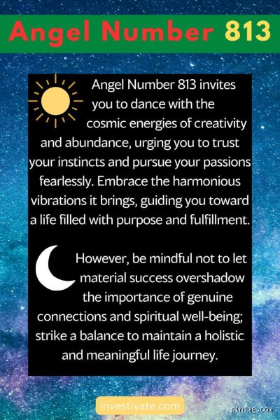 What does the angel number 813 mean in numerology?