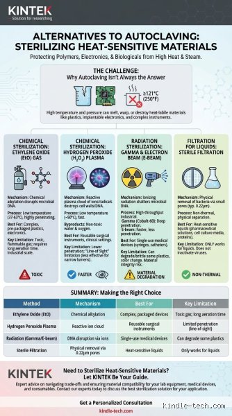What is the alternative to autoclave sterilization?