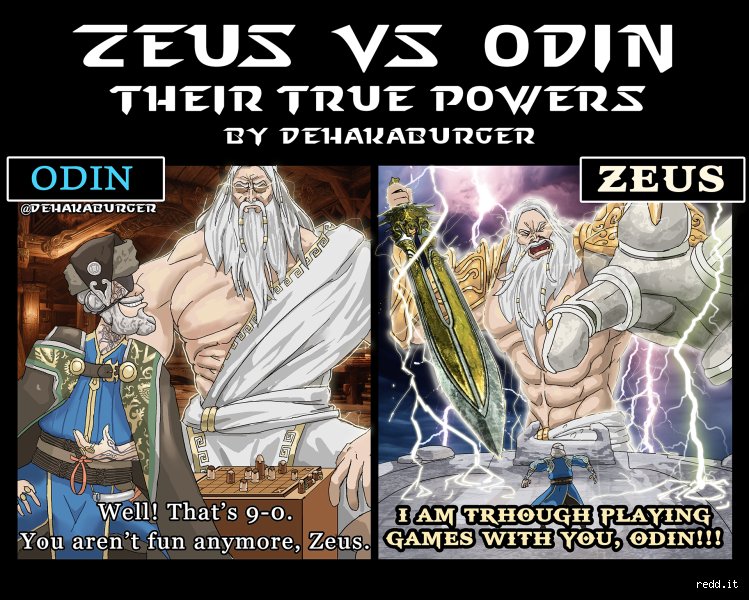Who is stronger than Zeus and holds ultimate authority over the ancient Greek cosmos?