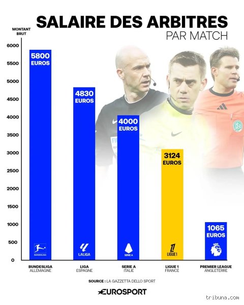 How much does a premier referee get per match in elite football?