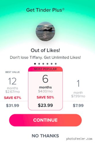 How many Tinder likes per 12 hours?