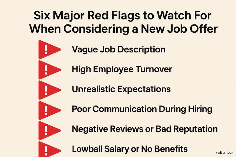 What are some red flags when starting a new job?