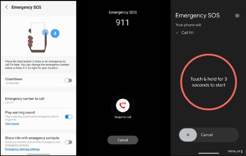 What button do you press to call 911?