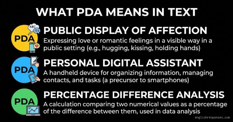 What does PDA stand for in the context of email?