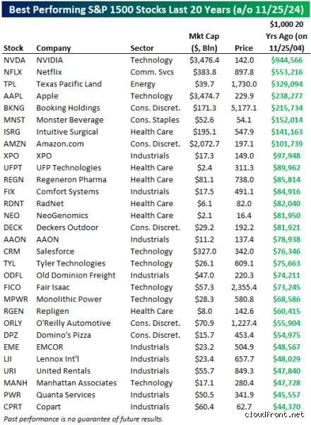 Which stock gave the highest return?