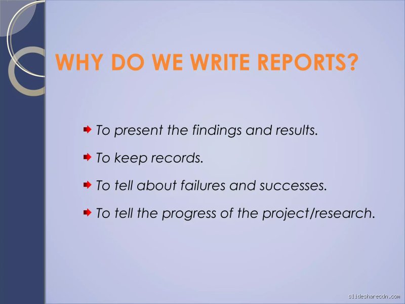 The architecture of information: Why we need a report in modern organizations