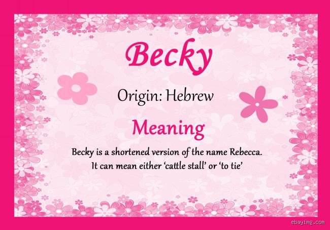 Decoding the Cultural Evolution: What is the Meaning of Becky Across Generations