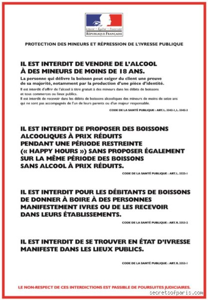 What are the drinking rules in France?
