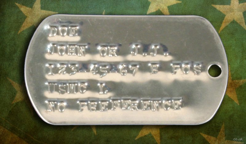 How to read military dog tags?