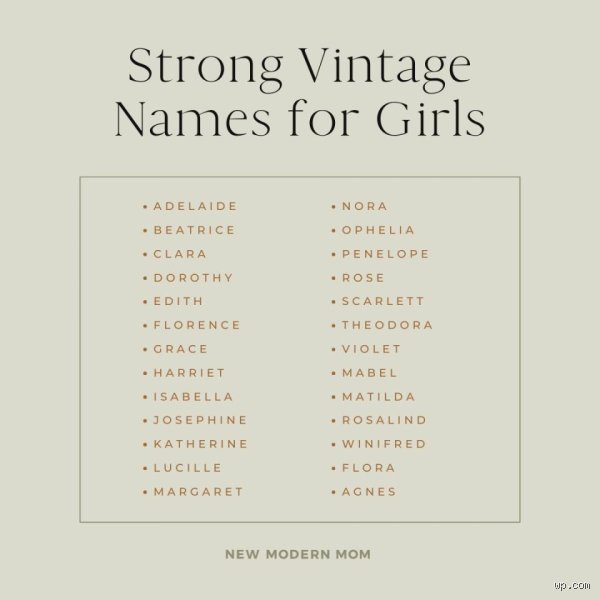 What is a classy vintage name?